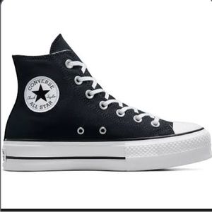 Black platform converse